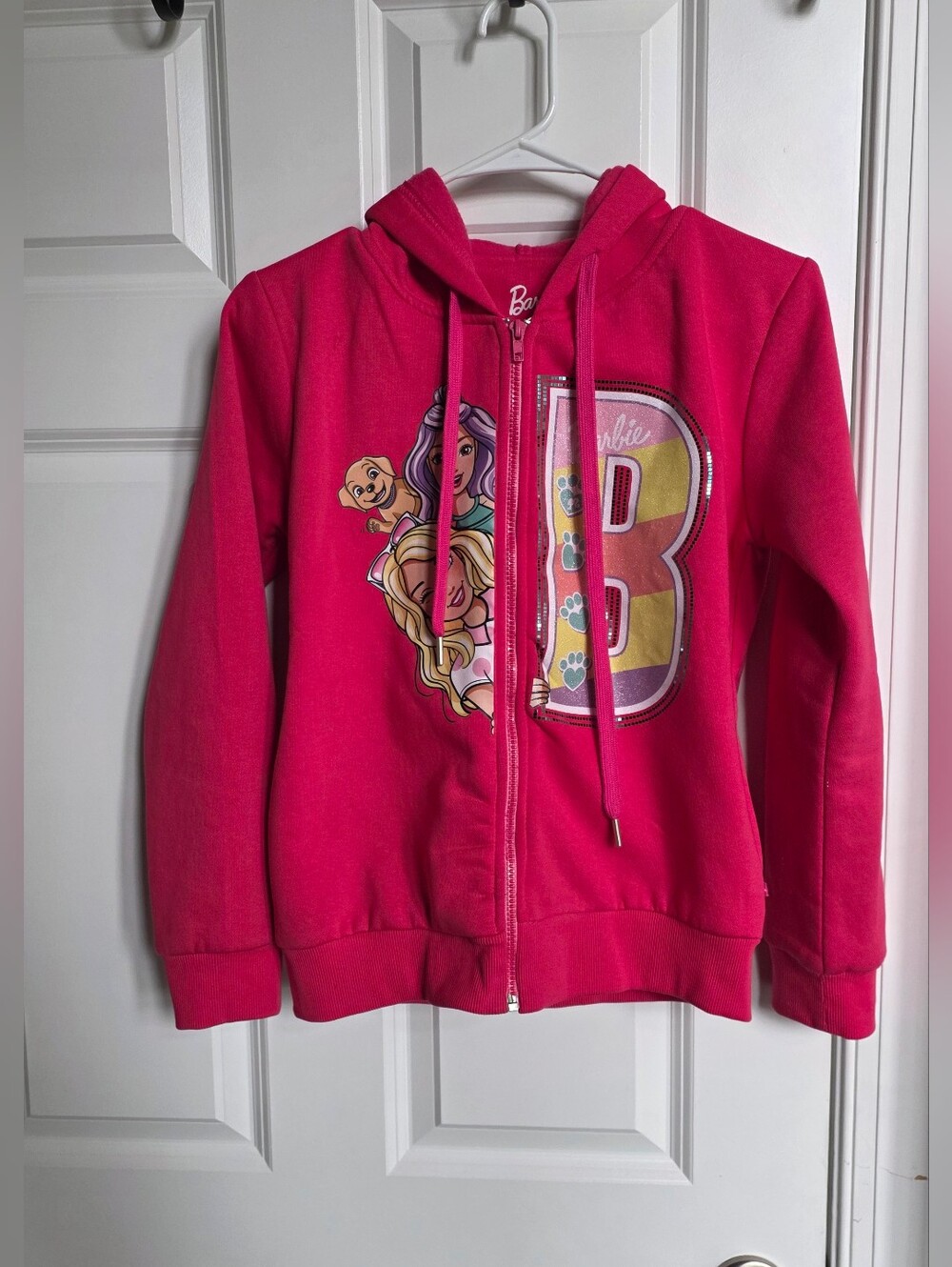 Barbie Tiny Girl Pink Full Zip Hoodie Size 38/95 CM New Without Tags